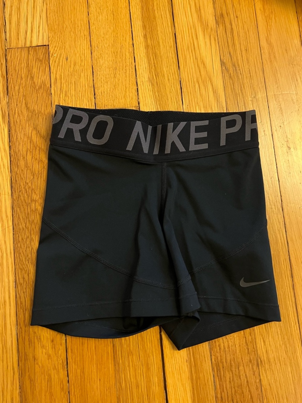 Nike Black Women's Bike Shorts with Branded Waistband